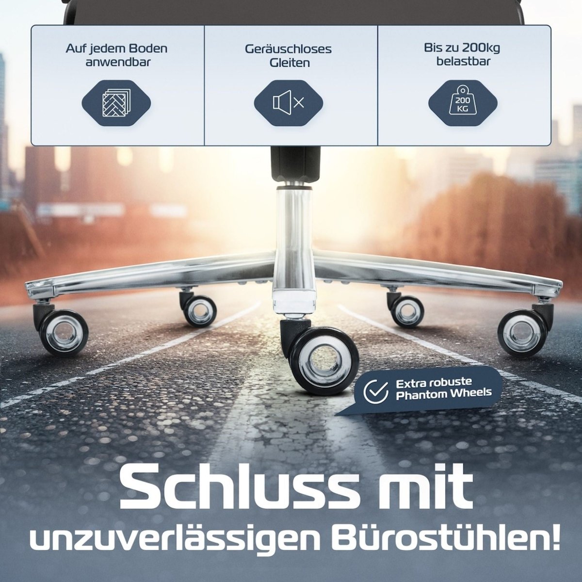 CLOUVOU PowerSeat - Ergonomischer extra breiter Bürostuhl - Clouvou Creme