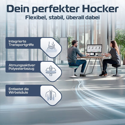 CLOUVOU Nexus - ergonomischer Hocker „Eine stilvolle neue Art des Sitzens“ - Clouvou 