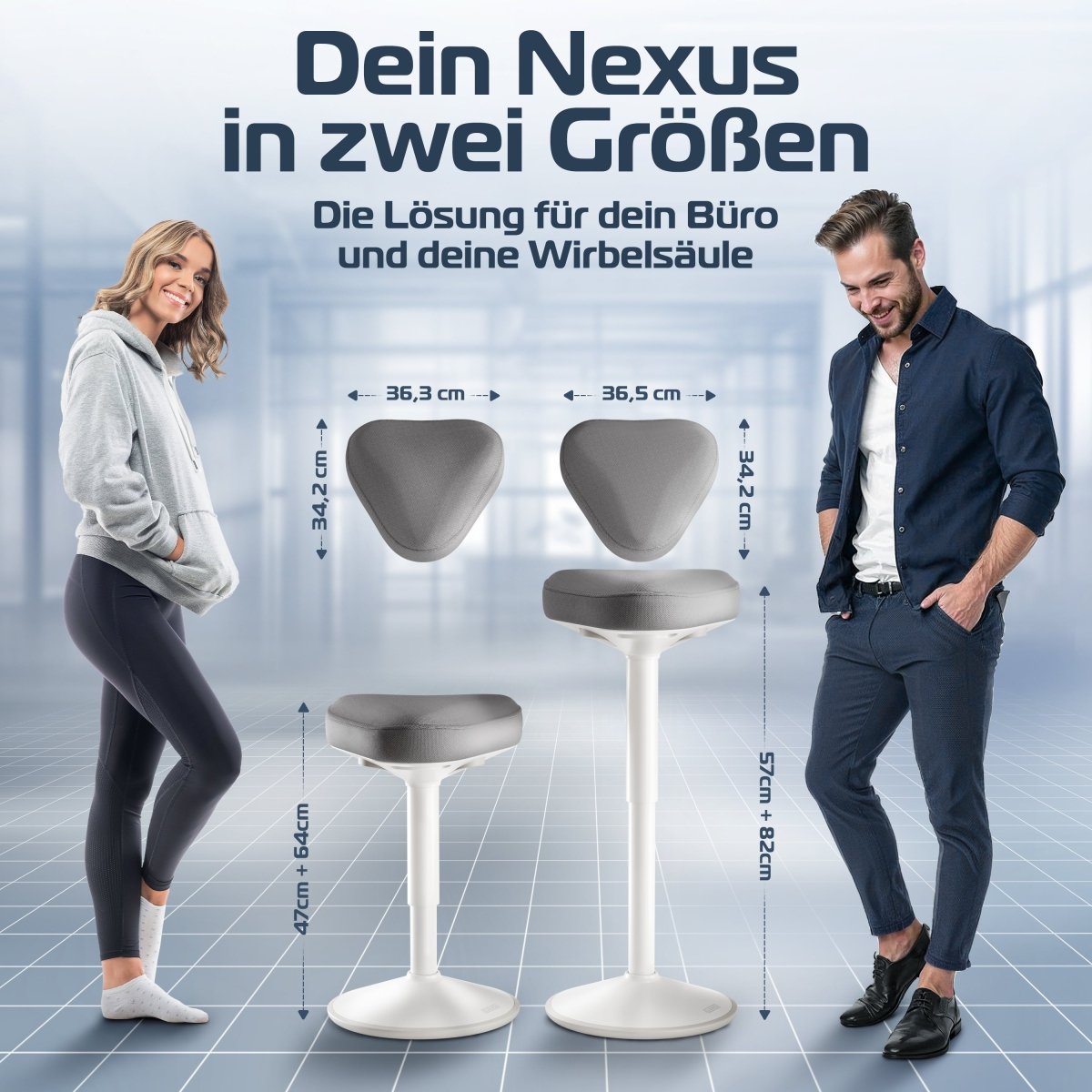 CLOUVOU Nexus - ergonomischer Hocker „Eine stilvolle neue Art des Sitzens“ - Clouvou