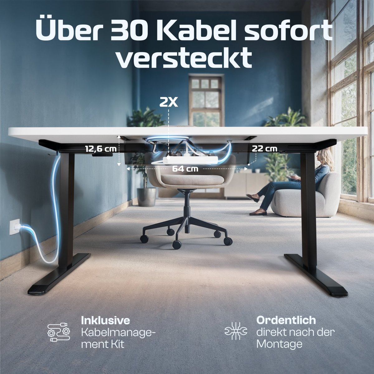CLOUVOU ProBundle (Sitz - Stehtisch ProDesk & ProSeat) - Clouvou 160 x 80cm