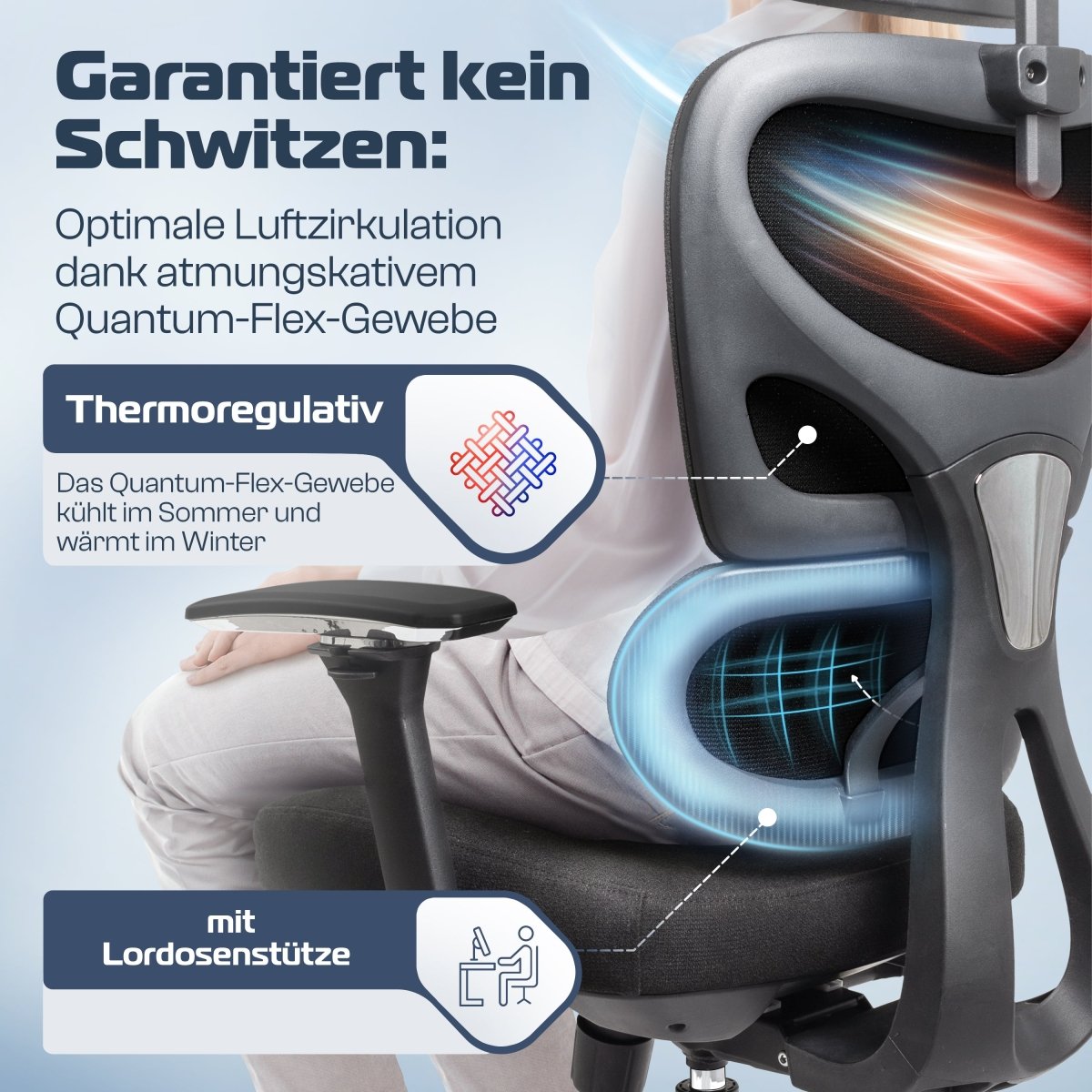 CLOUVOU ProSeat – Ergonomischer Bürostuhl "Maximaler Komfort, den ganzen Tag" - Clouvou