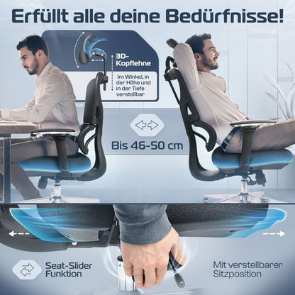CLOUVOU ProSeat – Ergonomischer Bürostuhl "Maximaler Komfort, den ganzen Tag" - Clouvou 