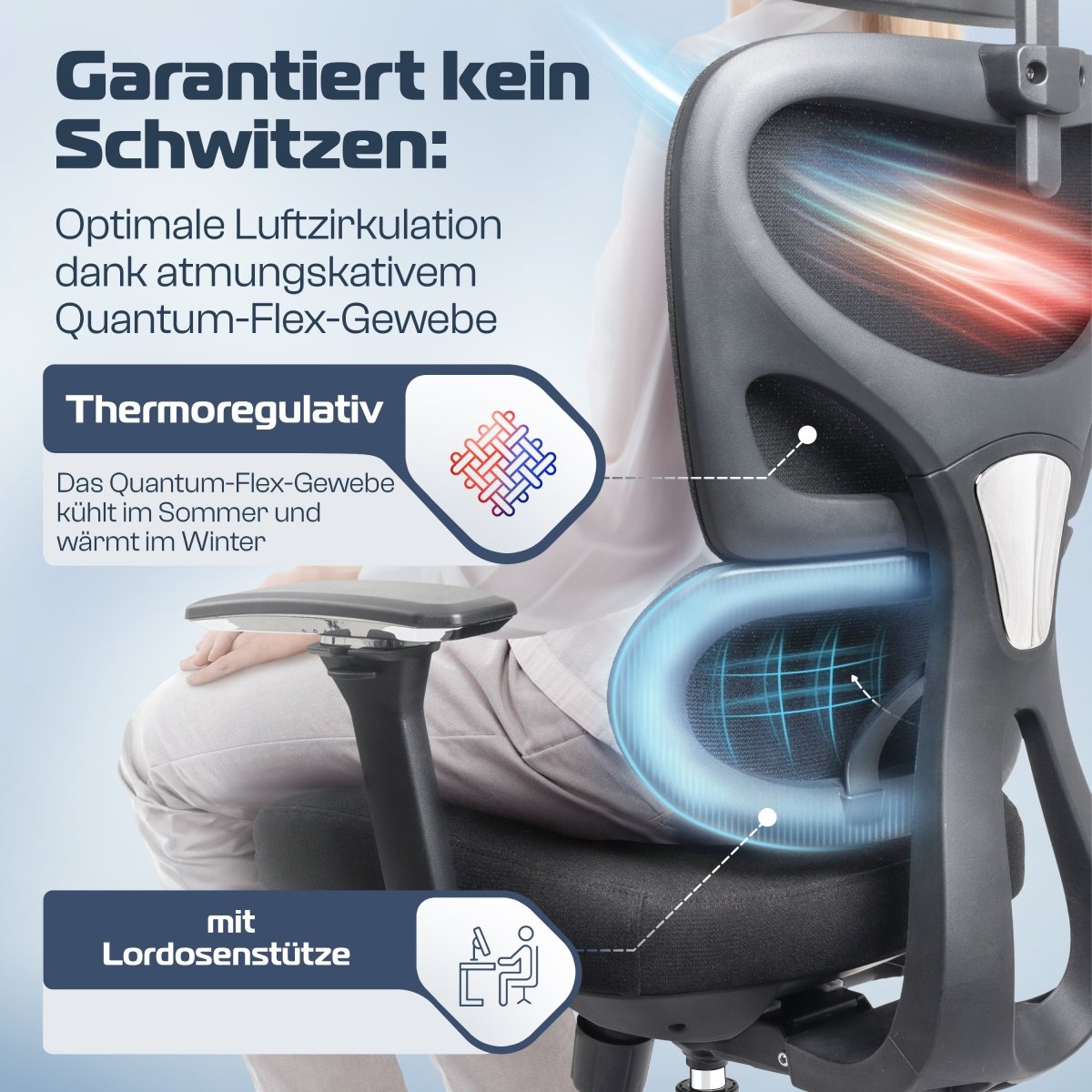 CLOUVOU ProSeat – Ergonomischer Bürostuhl "Maximaler Komfort, den ganzen Tag" - Clouvou