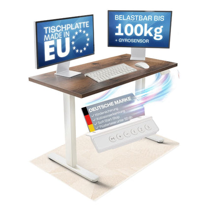 CLOUVOU x WINTONCOVE Höhenverstellbarer Schreibtisch mit Dual - Motor & sauberem Kabel - Versteck - Clouvou