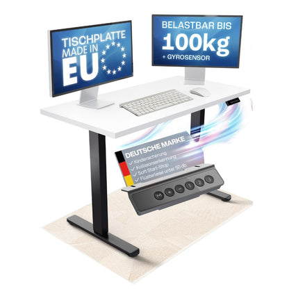 CLOUVOU x WINTONCOVE Höhenverstellbarer Schreibtisch mit Dual - Motor & sauberem Kabel - Versteck - Clouvou