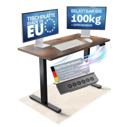 CLOUVOU x WINTONCOVE Höhenverstellbarer Schreibtisch mit Dual - Motor & sauberem Kabel - Versteck - Clouvou